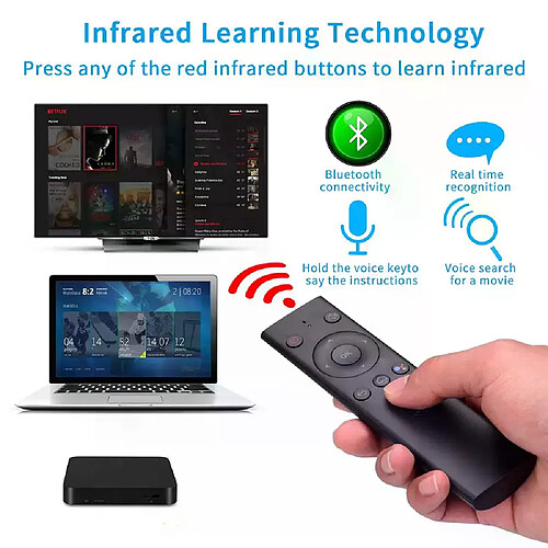 Télécommande TV Q8 vocale Bluetooth