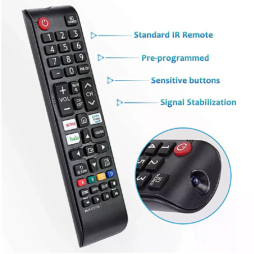 Télécommande Samsung TV 4K - Noir