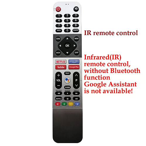 Télécommande TV Netflix EcoStar - Argent