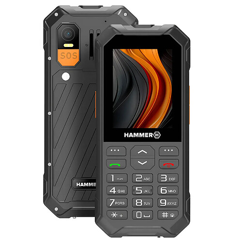 Hammer Téléphone Résistant HAMMER 6 LTE IP68 Réseau 4G Batterie 2500mAh Noir / Orange