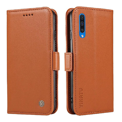 Samsung Galaxy A50 Flip Étui - Cuir PU Marron