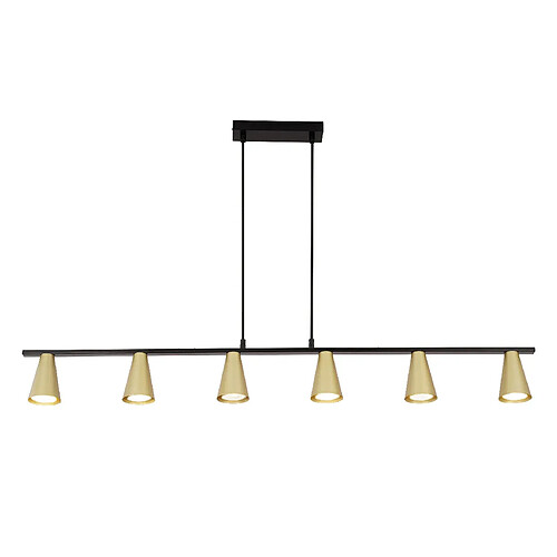 Zmh Suspension 6 spots GU10 - Or noir
