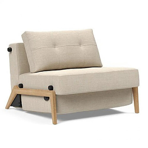Inside 75 Fauteuil convertible Cubed 02 - Tissu latte