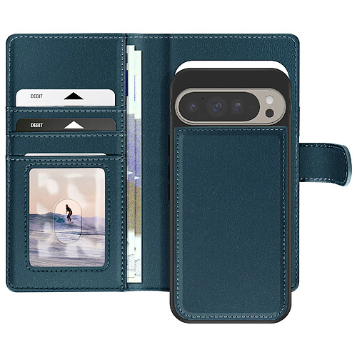 Mayaxess Étui pour Google Pixel 9 et 9 Pro Coque Détachable Bleu