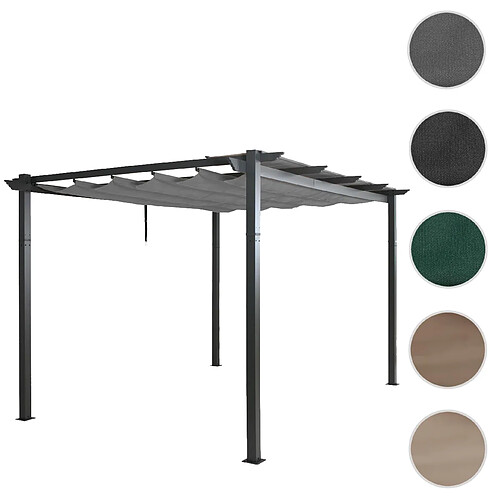 Mendler Pergola en aluminium HWC-N93 - Gris