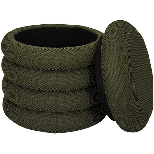 The home deco factory Pouf-coffre Atome - Kaki