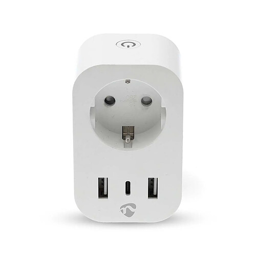 Nedis prise connectée avec ports USB-A et USB-C