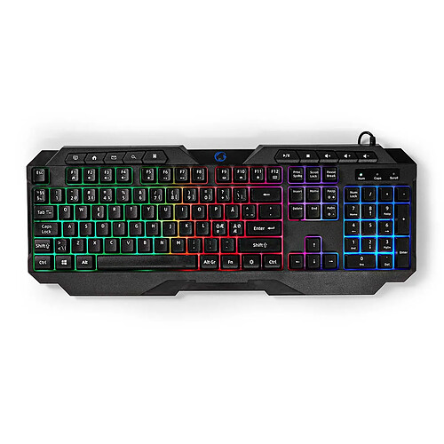 Nedis Clavier Gamer Filaire Hollande LED Noir