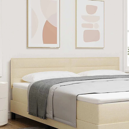 vidaXL Tête de lit Crème 180 cm tissu