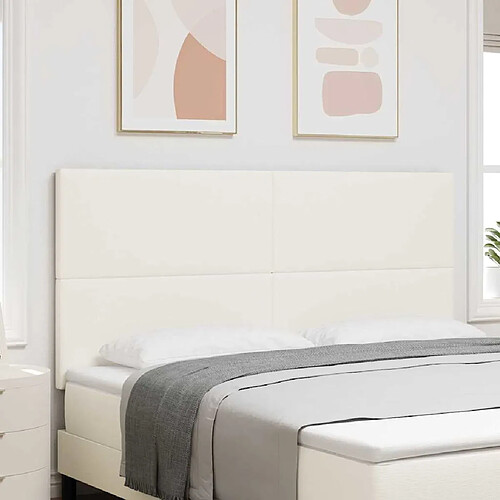 vidaXL Tête de lit Crème 180 cm Tissu en velours côtelé