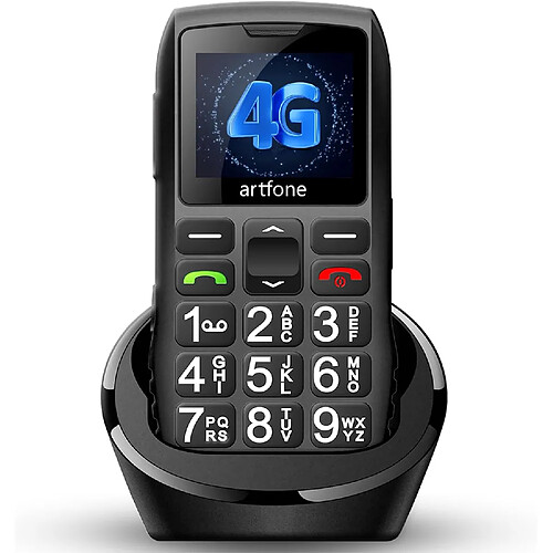 Artfone C1+ 4G Téléphone Noir