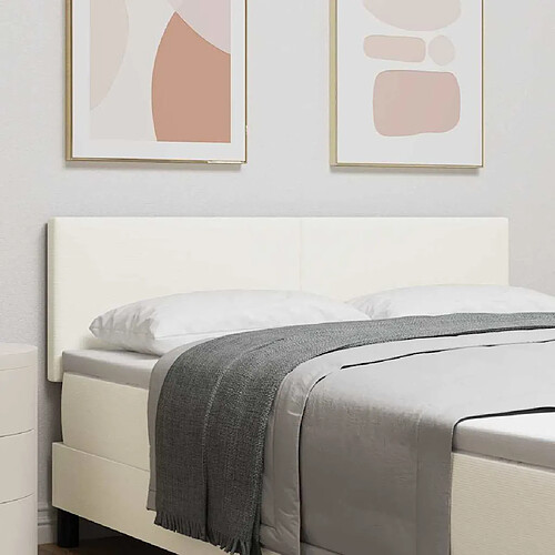 vidaXL Tête de lit Crème 160 cm Tissu en velours côtelé