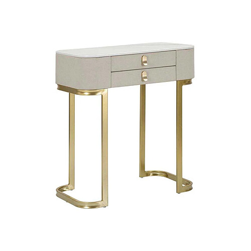 Mauro Ferretti Console en bois et métal Beauty 2 tiroirs.