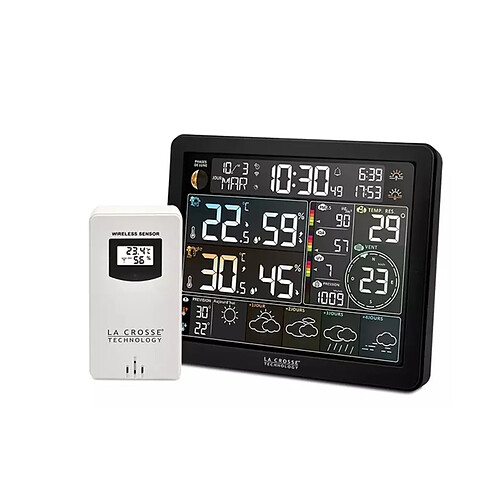 Station météo noir - SW405-BLA - LA CROSSE TECHNOLOGY