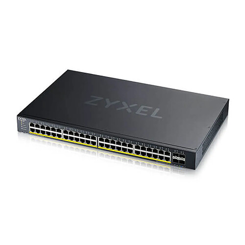 Zyxel XGS1935 Series XGS1935-52HP - Commutateur - géré - L3 Lite - intelligent - 48 x 10/100/1000 (PoE) + 4 x SFP+ 10 Go (liaison montante) - Montable sur rack - PoE+ (375 W) - pour Zyxel DAC10G-1M v2, DAC10G-3M v2, SFP10, SFP-1000, SFP-BX1310-10, SFP-BX1