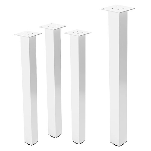 Ml-design lot de 4 pieds de table réglables - Blanc