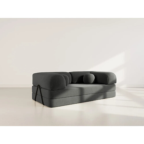 Lisa Design Nebula - Canapé 3 places convertible en velours texturé