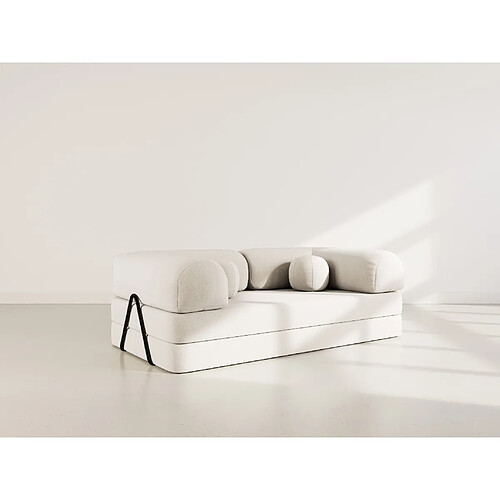 Lisa Design Nebula - Canapé 3 places convertible en velours texturé