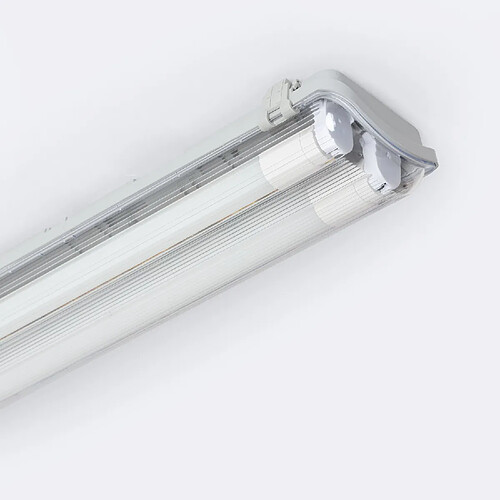 Ledkia Réglette Étanche 120 cm IP65 avec deux Tubes LED Cristal 18W 140lm/W 4000K Blanc