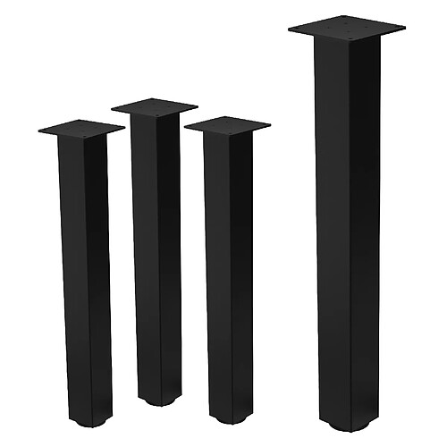 Ml-design lot de 4 pieds de table - Noir