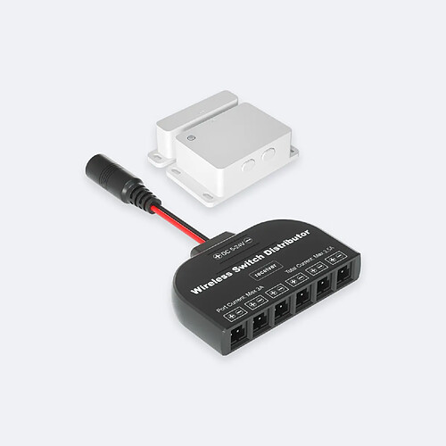 Ledkia Détecteur Sans Fil pour Porte Armoire Jusqu'à 6 Rubans LED 12-24V DC Blanc