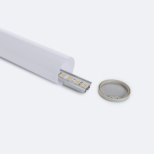 Ledkia Profilé aluminium suspendu rond pour rubans LED
