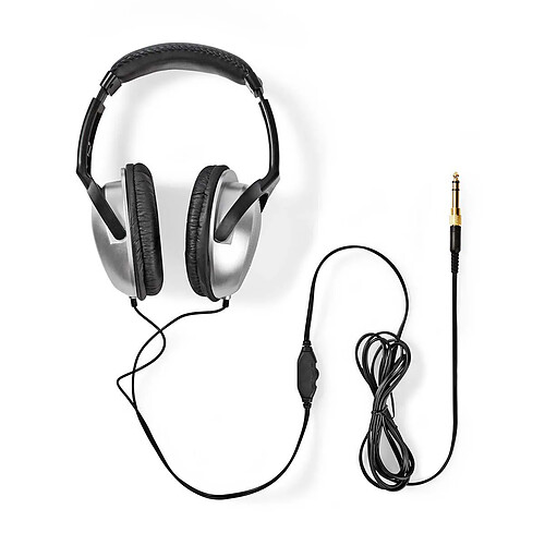 Nedis casque audio arceau filaire - Argent