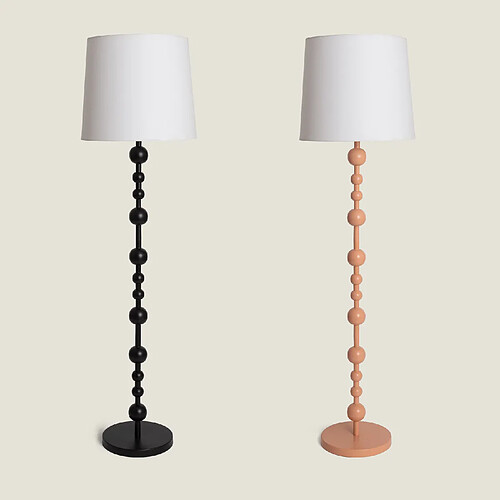 Ledkia Lampadaire Métal Zunga Noir