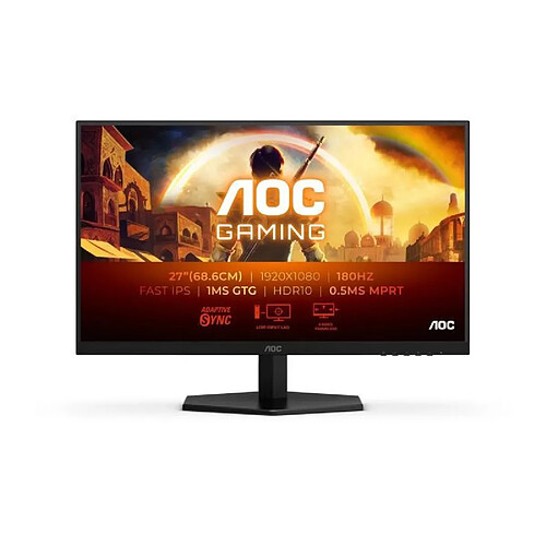 Ecran PC Gamer AOC - 27G42E - 27'' FHD - Dalle IPS - 180Hz - 0,5MS MPRT - Adaptive Sync - HDMI / DP