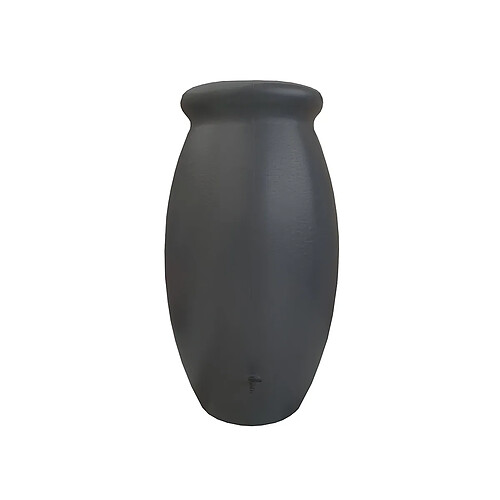Récupérateur d'eau de pluie Jarre Toscane 1000 L anthracite avec couvercle et robinet - BelliJardin
