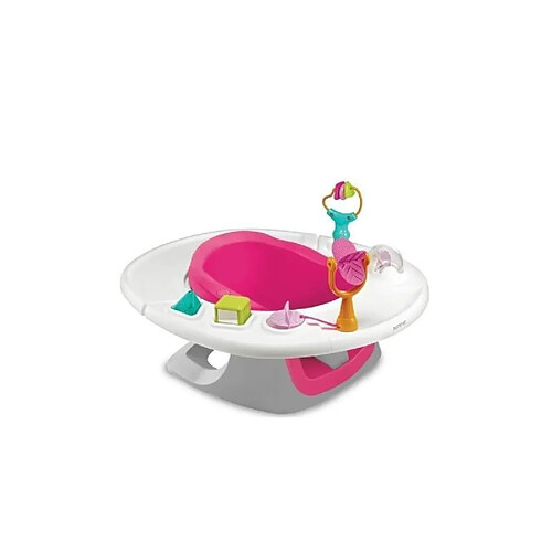 SUMMER INFANT Réhausseur superseat bébé 4en1, activités, plateau amovible, positionneur de siege réglable, rose