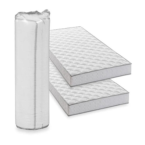 Lot de 2 matelas - 90 x 190 cm - Mousse - 14 cm - 5 zones de confort - DEKO DREAM - Hahtuva