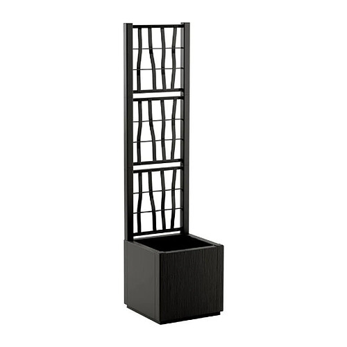 Bac a fleur - ETHICA - Graphite - Carré avec treillis - 38 L - STEFANPLAST