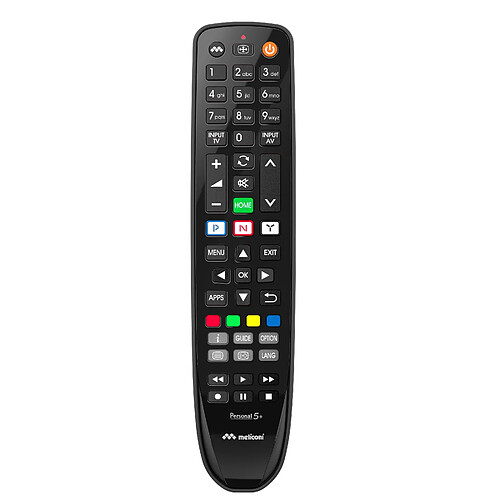 Meliconi - Télécommande de remplacement PERSONAL 5+ pour TV Panasonic - 100% fonctions d'origine - Boutons Netflix, Youtube, Prime