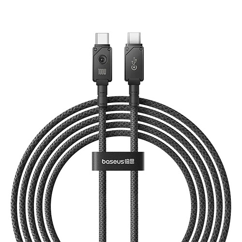 Câble de Données Baseus Unbreakable Series 100W 2M USB-C Noir