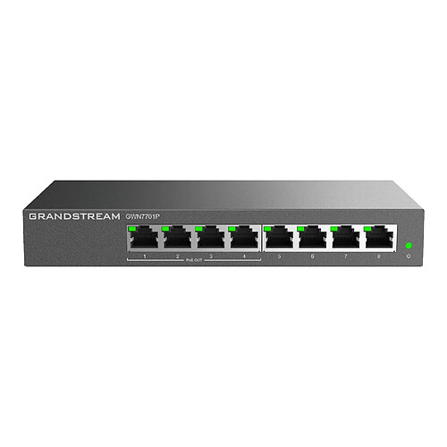 Commutateur Grandstream GWN7701P 8x GbE RJ45, 4x PoE