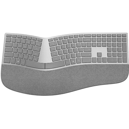 Clavier pour tablette Microsoft Clavier ergonomique Surface Bluetooth Gris AZERTY