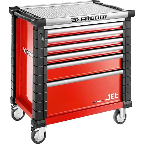 Servante d'atelier vide JET FACOM - JET.6M4A - 6 tiroirs - 4 modules par tiroir - Rouge