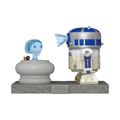 Funko Figurine POP Deluxe Star Wars R2D2 et Leia