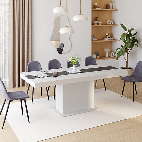 Idmarket TAM EDEN blanc et gris 160-200