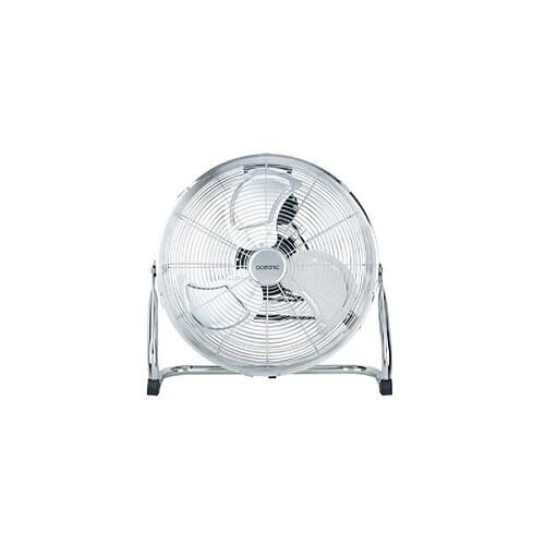 OCEANIC Ventilateur de sol industriel 120 W - 49 cm - Chrome