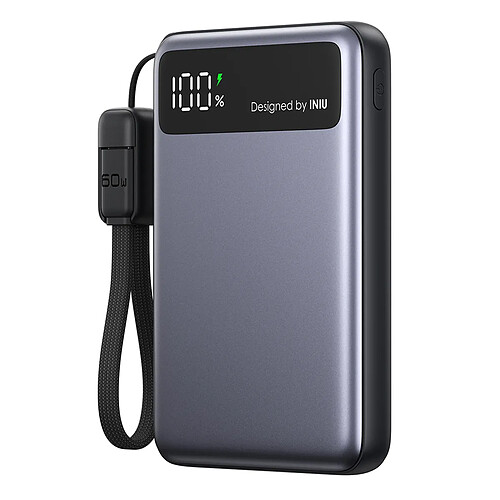 Iniu Powerbank 10000mAh Universelle Pocket Pro Slim Ultra Rapide 45 W Noir
