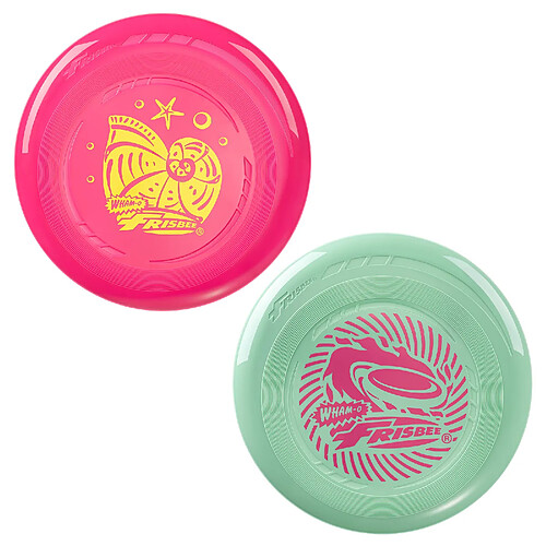 Wham-O Frisbee Pack de 2 Disques Volants, 22.86cm Enfants 5 Ans et Plus, 70g