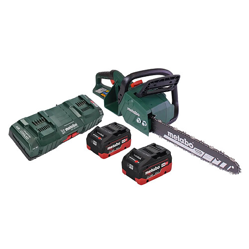 Metabo MS 36-18 LTX BL 40 Trononneuse d'elagage sans fil 36 V ( 2x 18 V ) 40 cm 22 m/s Brushless + 2x batterie 8,0 Ah + double chargeur