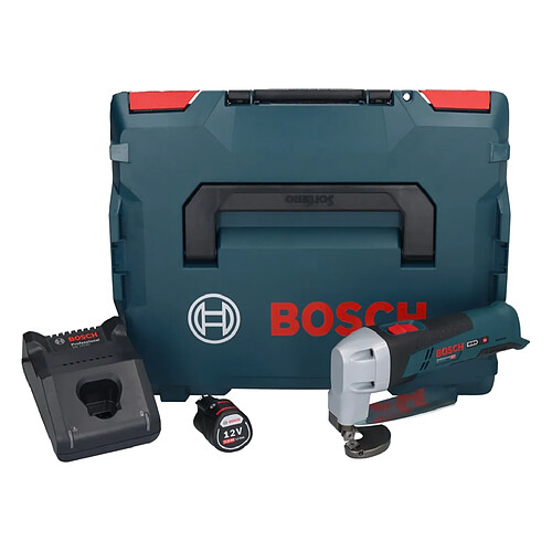 Bosch GSC 12V-13 Professional Cisaille à tôle sans fil 12 V + 1x batterie 2,0 Ah + chargeur + L-Boxx