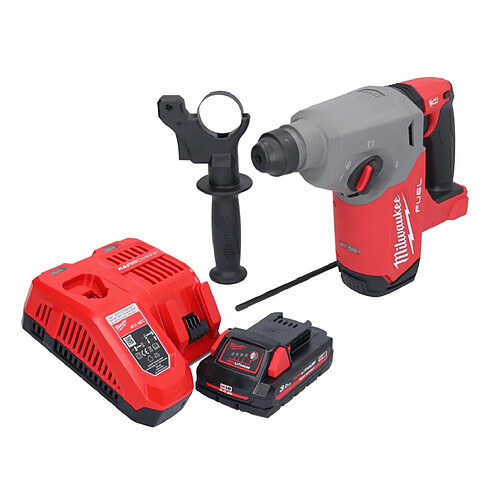Milwaukee M18 FH-301 Marteau perforateur sans fil 18 V 2,5 J SDS plus Brushless + 1x batterie 3,0 Ah + chargeur
