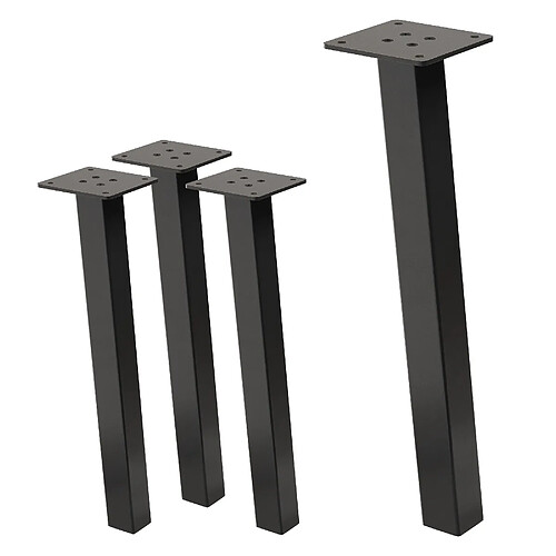 Ml-design lot de 4 pieds de table - Gris foncé
