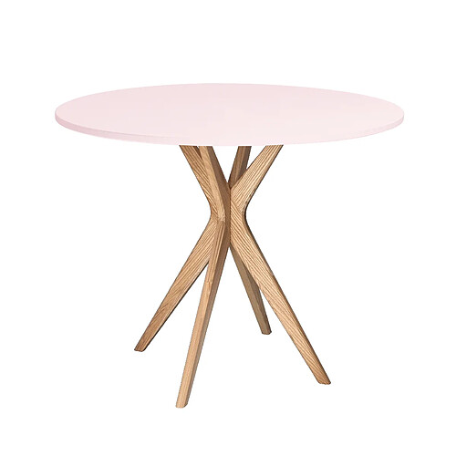 Ragaba Table à manger ronde - Rose poudré