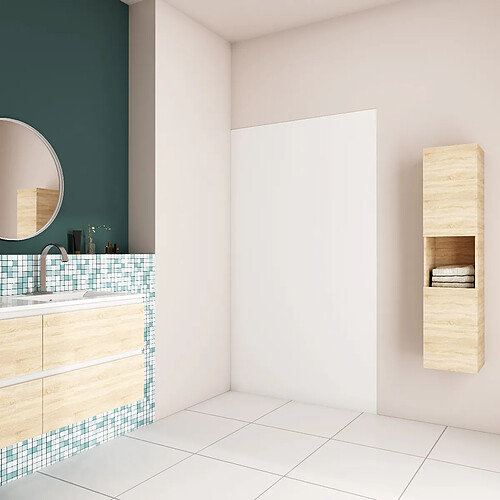 Aica Sanitaire AICA Panneau mural de douche blanc 90x210cm Panneaux muraux salle de bain habillage mural aluminium