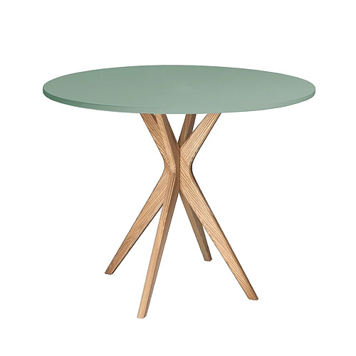 Ragaba Table à manger ronde - Vert sauge